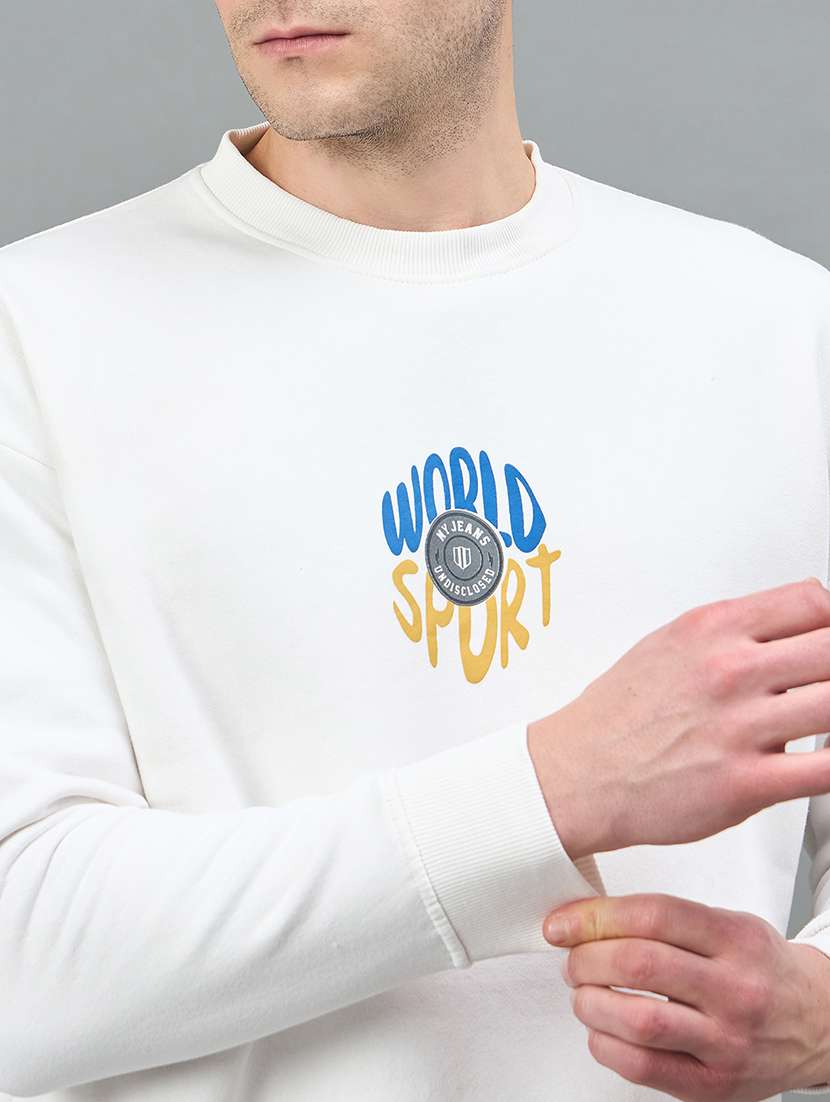 men printed long sleeve regular fit sweatshirt - 22332416 -  Standard Image - 3