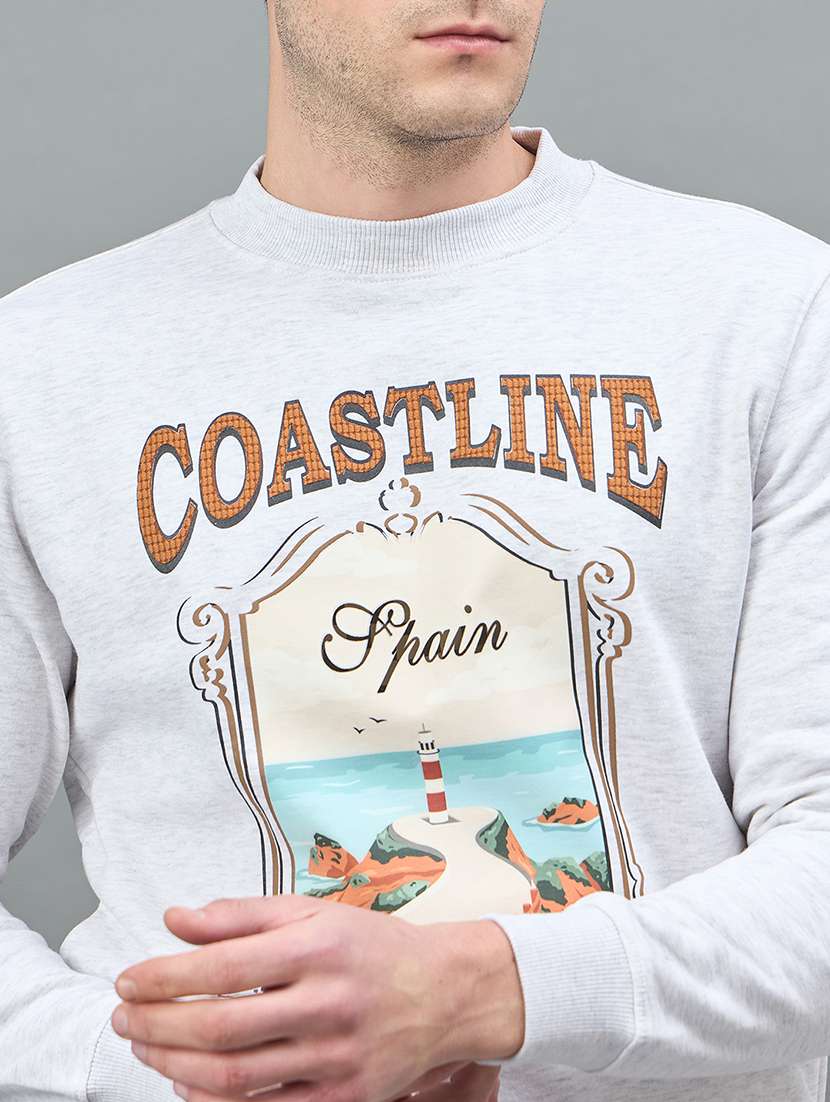 men printed long sleeve regular fit sweatshirt - 22332418 -  Standard Image - 3