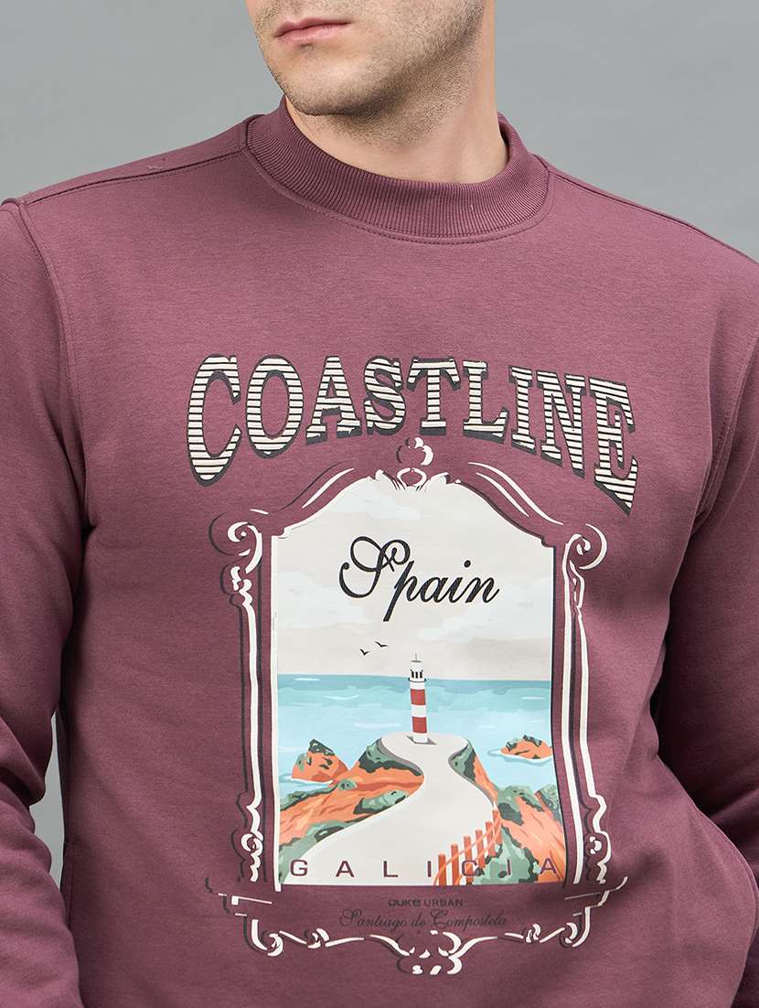 men printed long sleeve regular fit sweatshirt - 22332419 -  Standard Image - 3