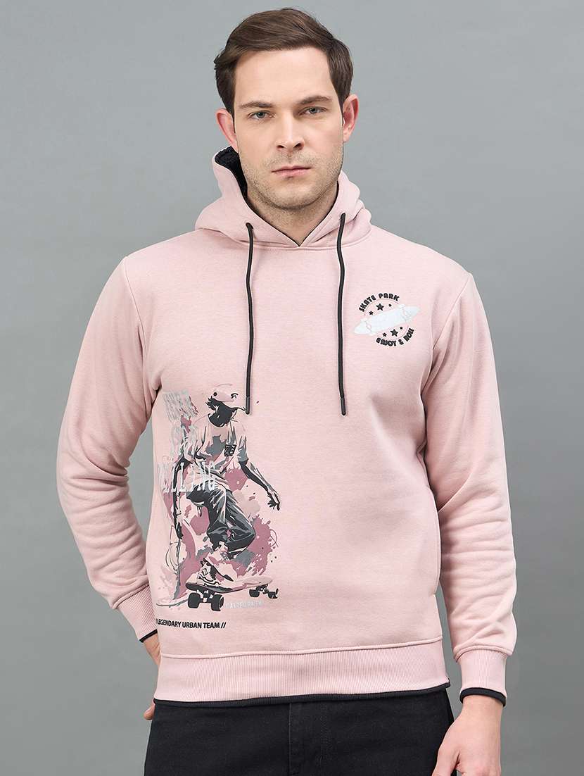 men graphic long sleeve regular fit sweatshirt