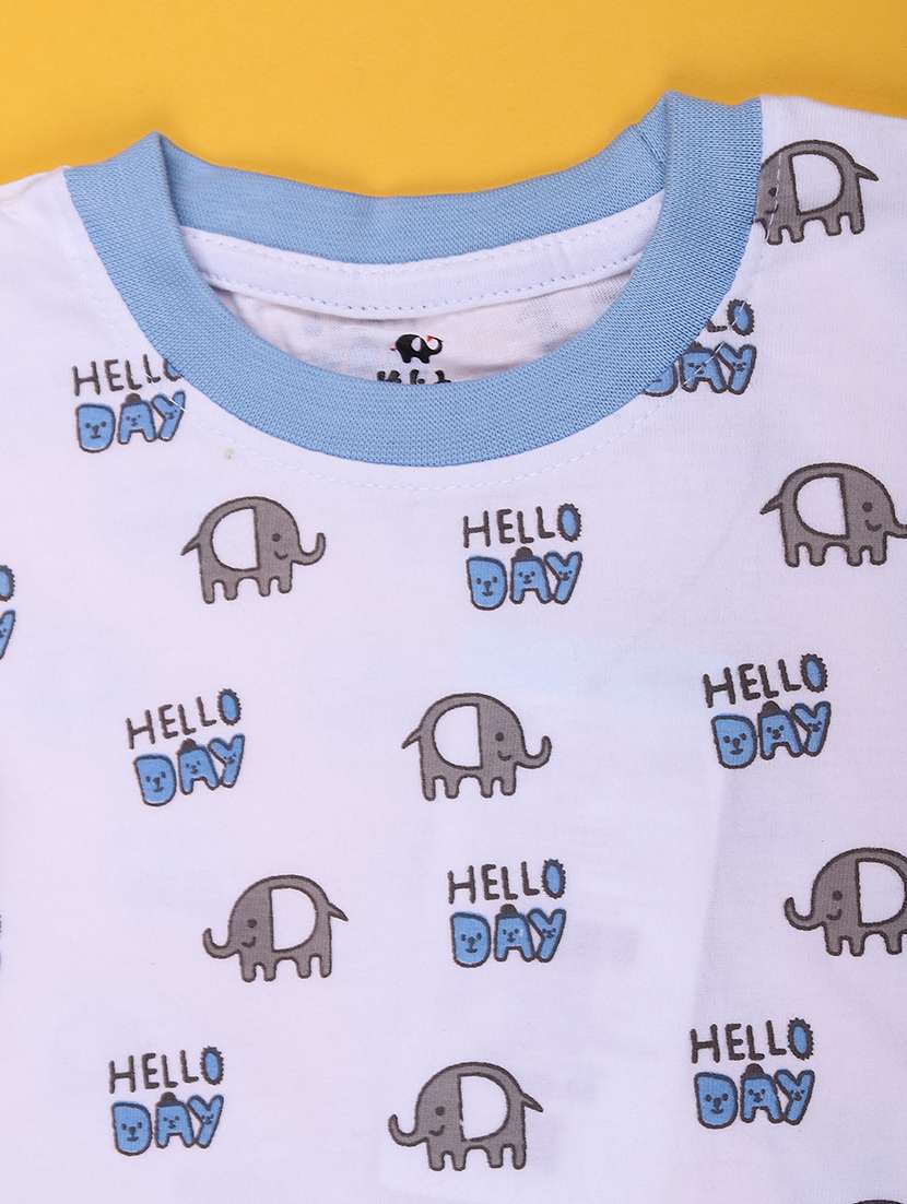 kids printed short sleeves dungaree set - 22334160 -  Standard Image - 3