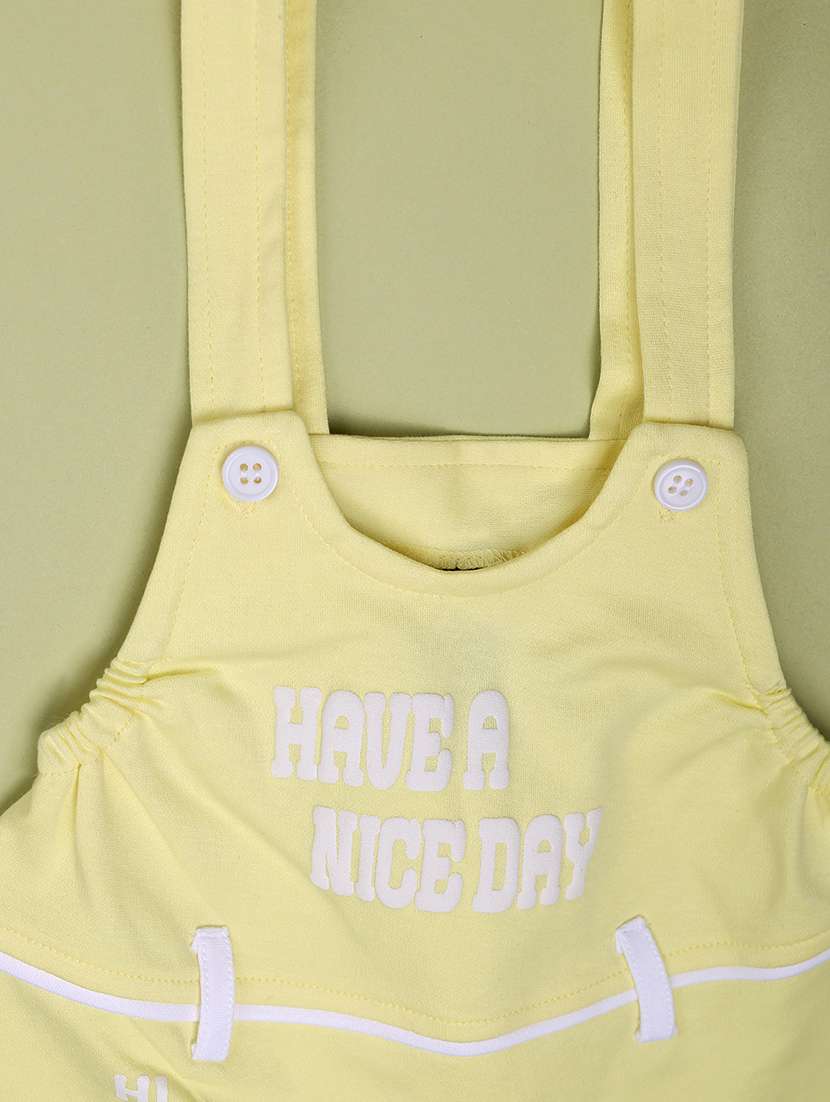 boys printed round neck t-shirt and dungaree set - 22334163 -  Standard Image - 3