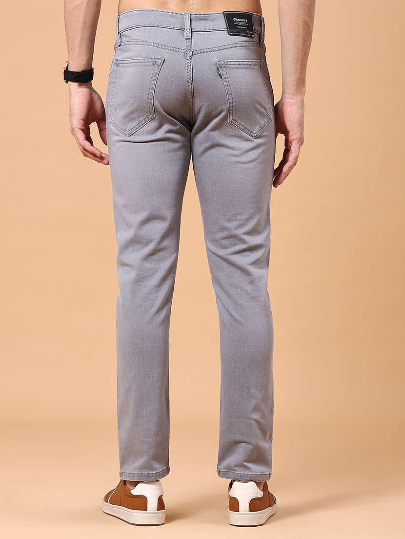 men plain mid rise full length jeans - 22334308 -  Standard Image - 3