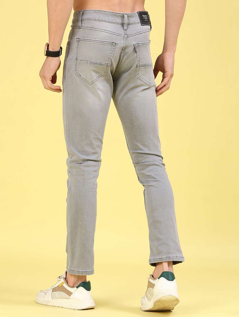men washed mid rise full length slim fit jeans - 22334312 -  Standard Image - 3