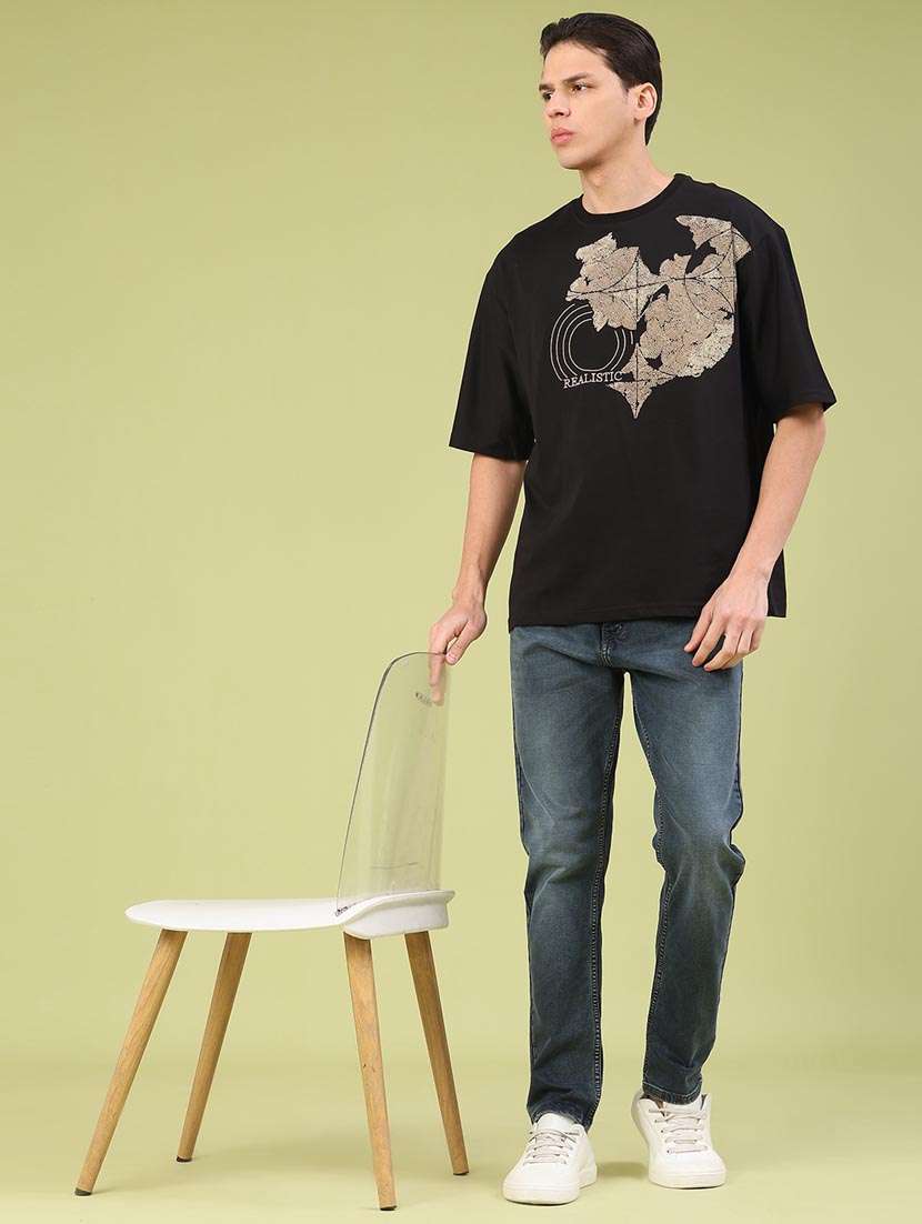 men printed short sleeve oversized t-shirt - 22334645 -  Standard Image - 3