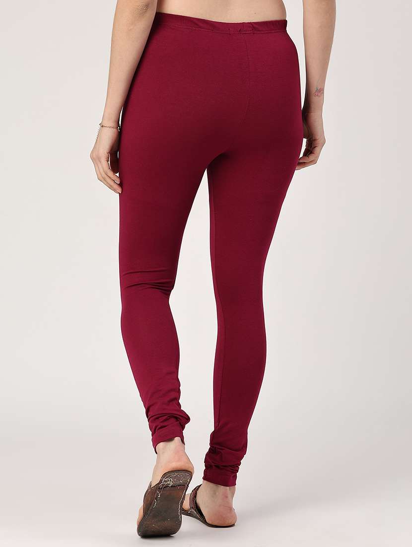 women solid mid rise leggings - 22335183 -  Standard Image - 3