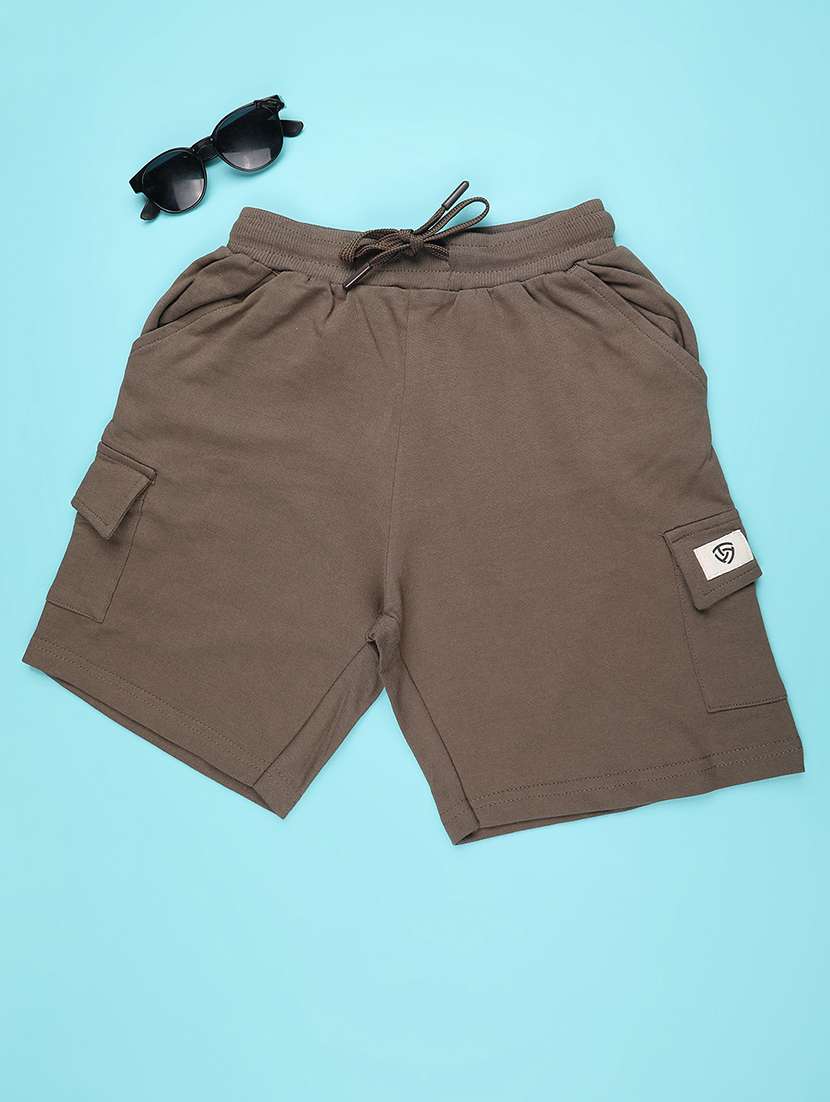 girls olive cotton shorts shorts and three-fourth