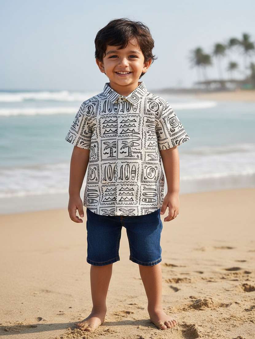 boys collared short sleeve shirt