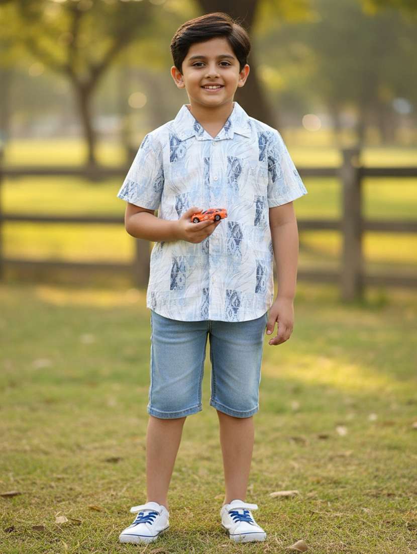 boys printed short sleeve shirt