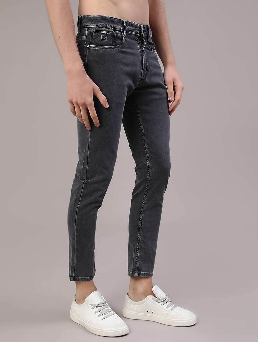 Grey Cotton Jeans - 22335366 -  Standard Image - 3