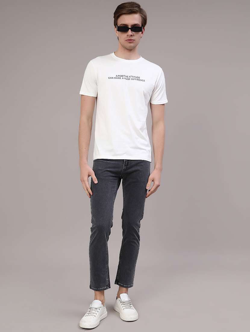Grey Cotton Jeans - 22335366 -  Standard Image - 5