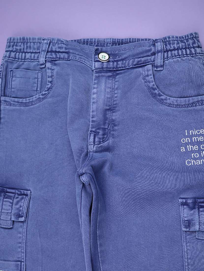 blue poly cotton plain jean - 22335386 -  Standard Image - 3
