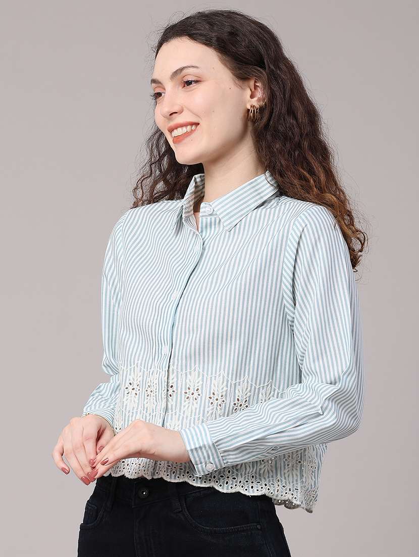 women striped long sleeve regular fit shirt - 22335424 -  Standard Image - 3
