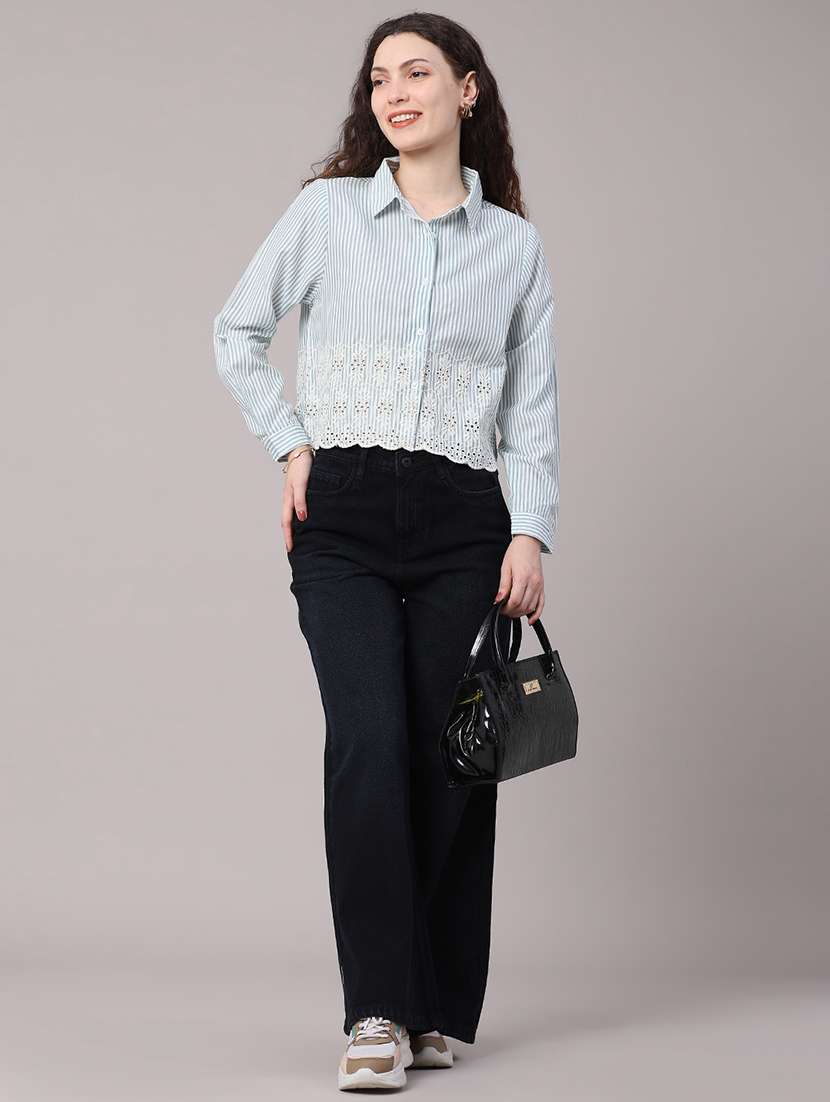 women striped long sleeve regular fit shirt - 22335424 -  Standard Image - 5