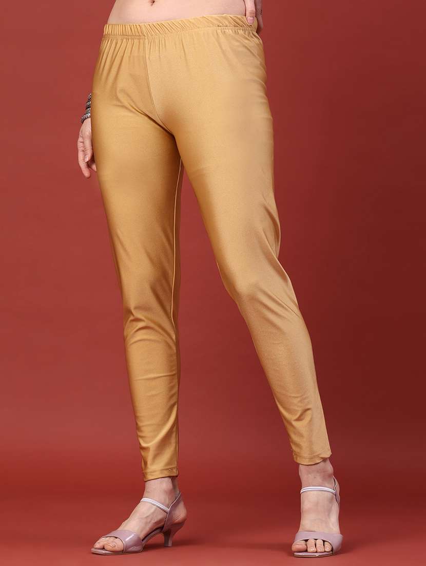 Women Solid Mid Rise Leggings - 22335474 -  Standard Image - 3