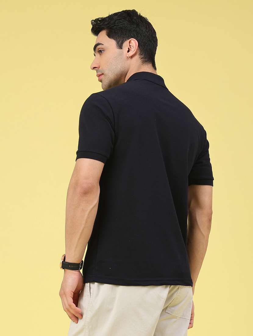 men solid short sleeve regular fit polo t-shirt - 22335574 -  Standard Image - 3