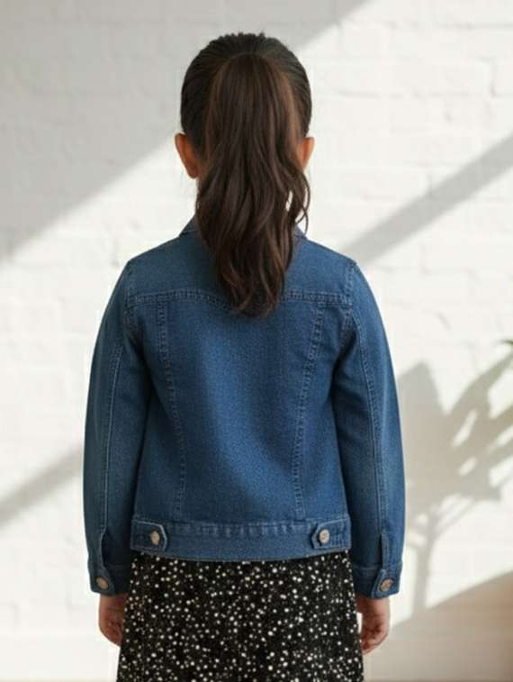 blue denim regular jackets & coat - 22335600 -  Standard Image - 3