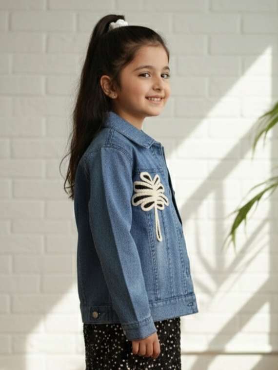 women collared long sleeve denim jacket - 22335609 -  Standard Image - 3