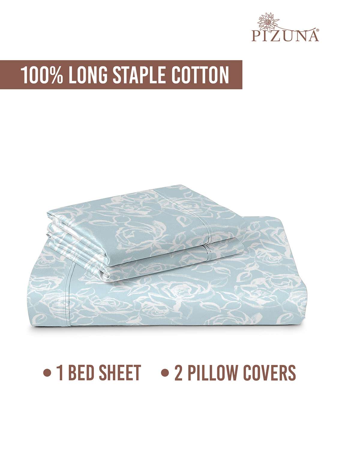 pizuna cotton 400 tc printed bedsheet superking with 2 pillow covers - 22335707 -  Standard Image - 5