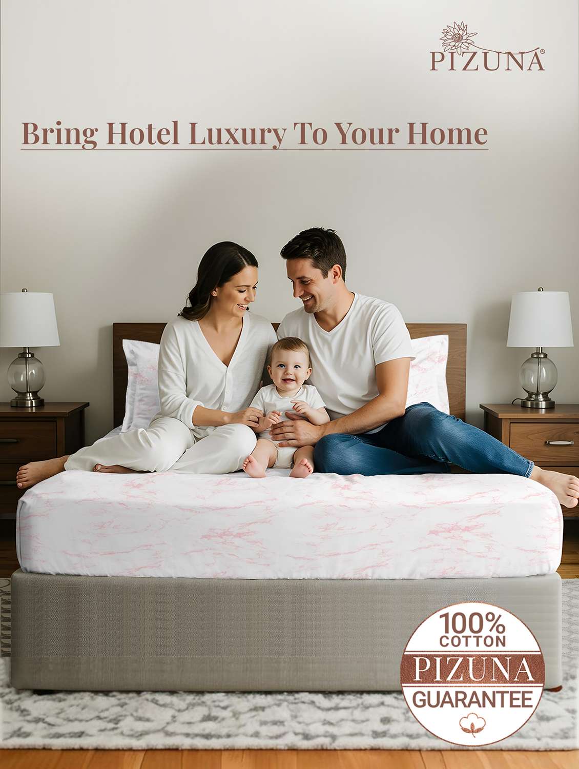 pizuna cotton 400 tc printed bedsheet superking with 2 pillow covers - 22335711 -  Standard Image - 5