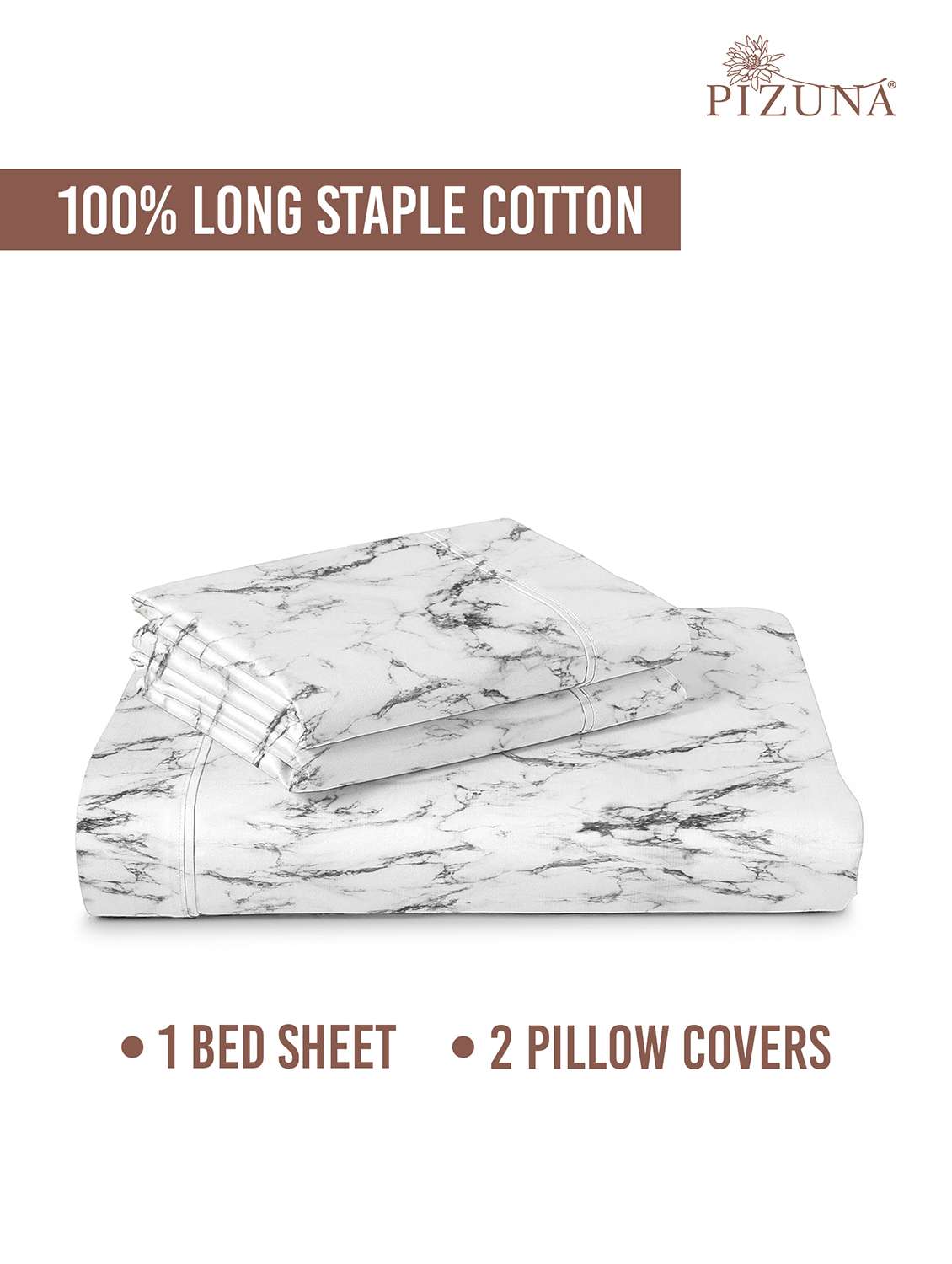 pizuna cotton 400 tc printed bedsheet superking with 2 pillow covers - 22335712 -  Standard Image - 3