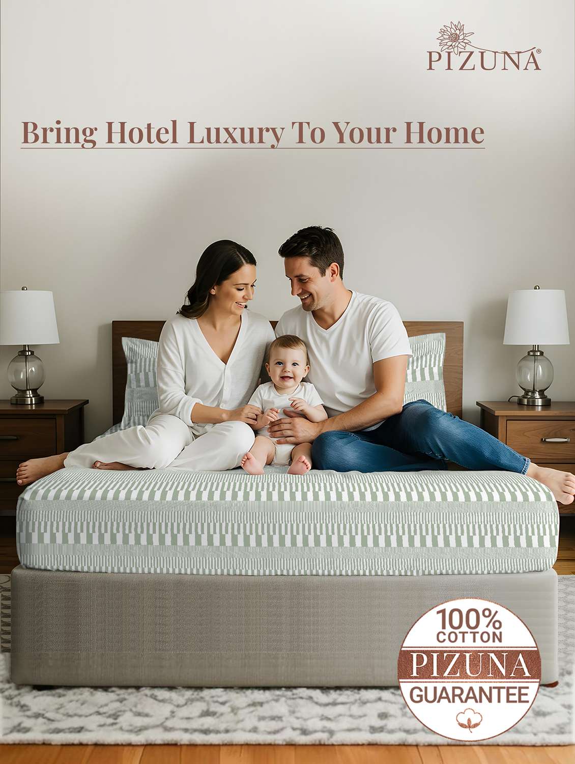 pizuna cotton 400 tc printed bedsheet superking with 2 pillow covers - 22335713 -  Standard Image - 5