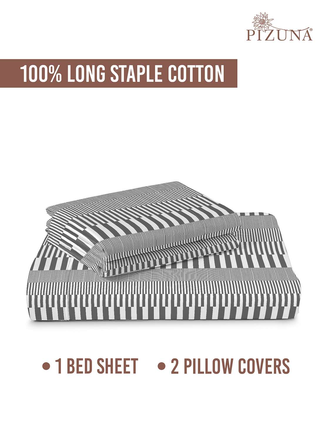 pizuna cotton 400 tc printed bedsheet superking with 2 pillow covers - 22335714 -  Standard Image - 5