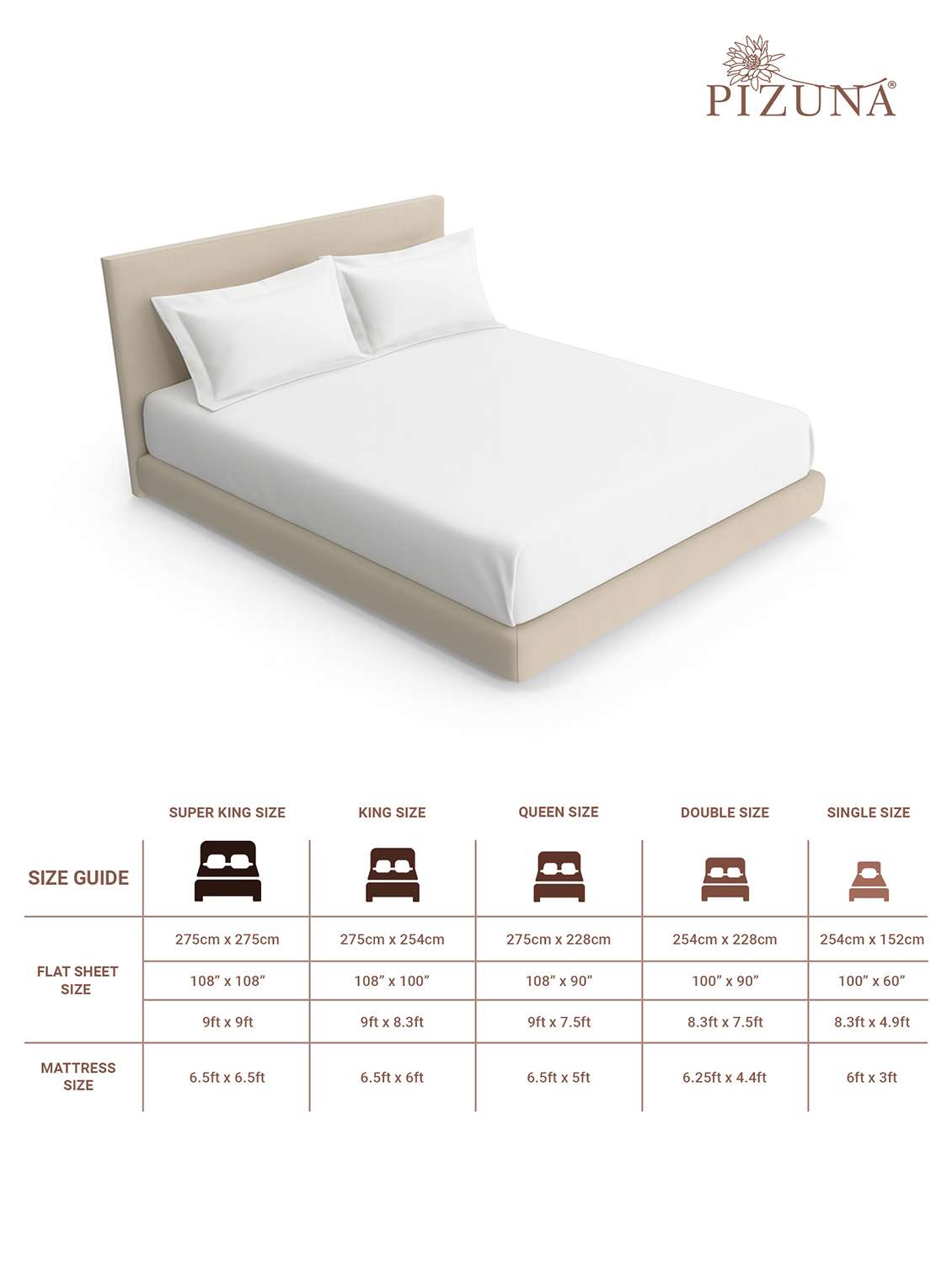 pizuna cotton 400 tc printed bedsheet superking with 2 pillow covers - 22335725 -  Standard Image - 3