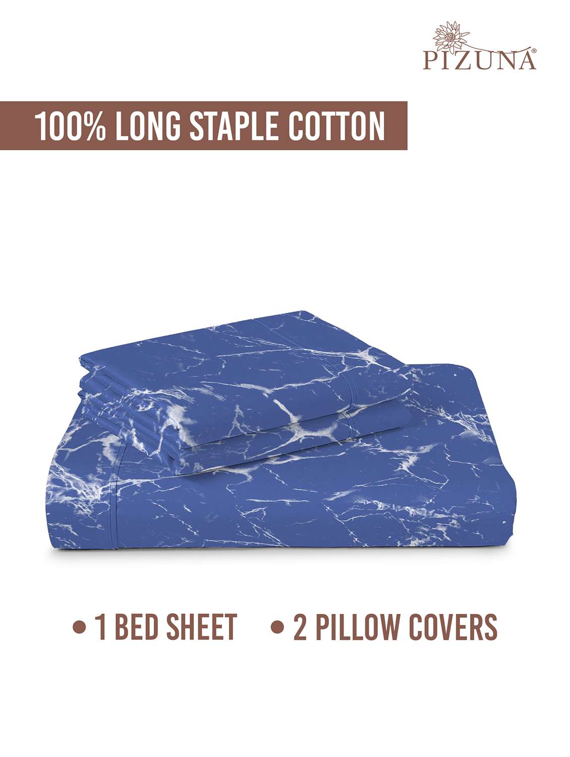 pizuna cotton 400 tc printed bedsheet superking with 2 pillow covers - 22335725 -  Standard Image - 5