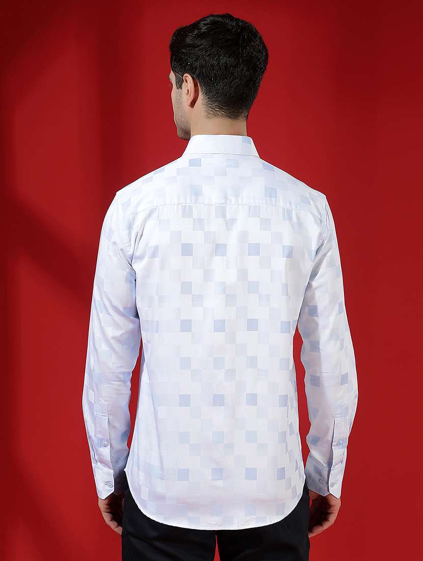 men printed long sleeve slim fit casual shirt - 22335742 -  Standard Image - 5