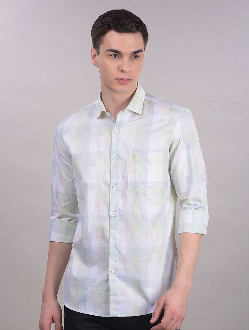 men printed long sleeve slim fit casual shirt - 22335743 -  Standard Image - 3