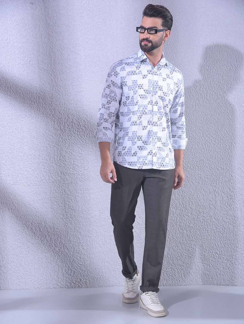 men striped long sleeve slim fit casual shirt - 22335769 -  Standard Image - 5