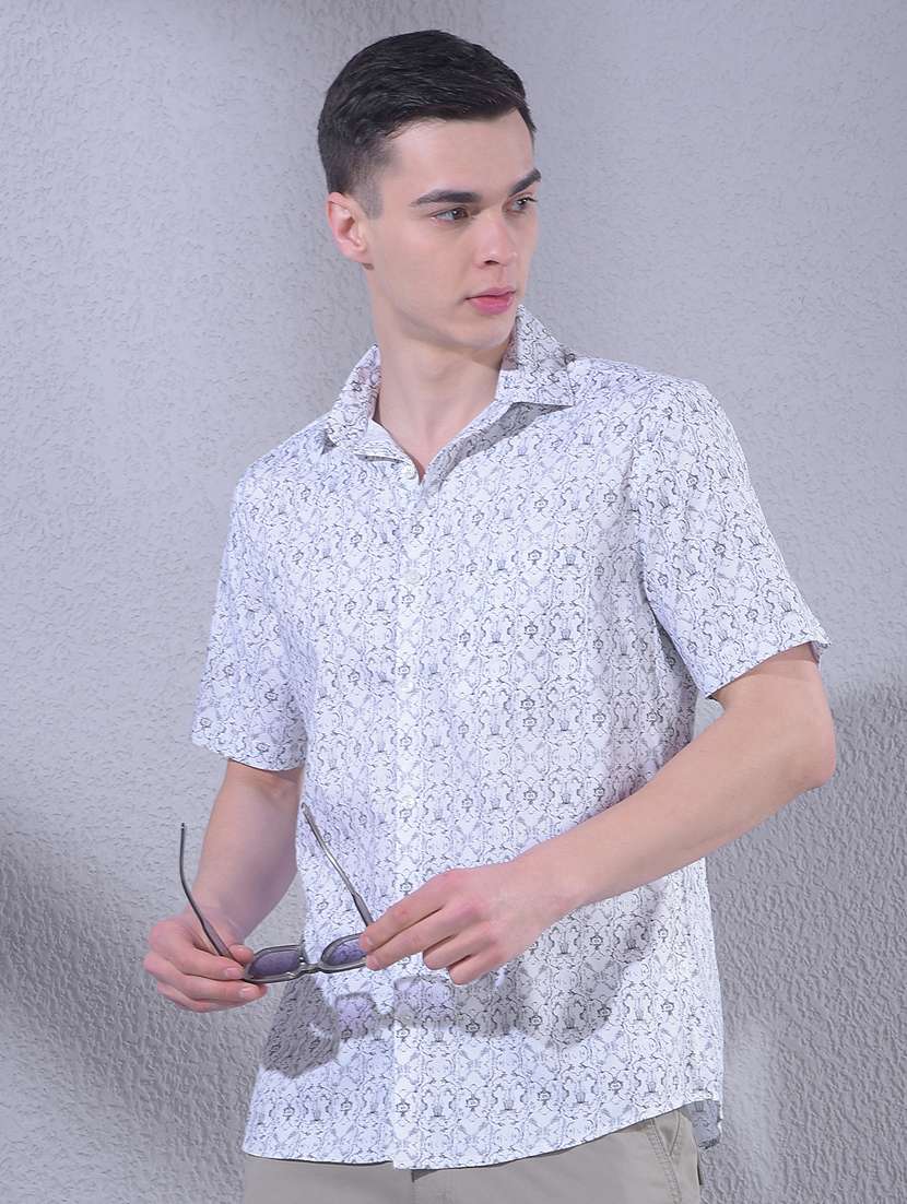 men striped long sleeve slim fit casual shirt