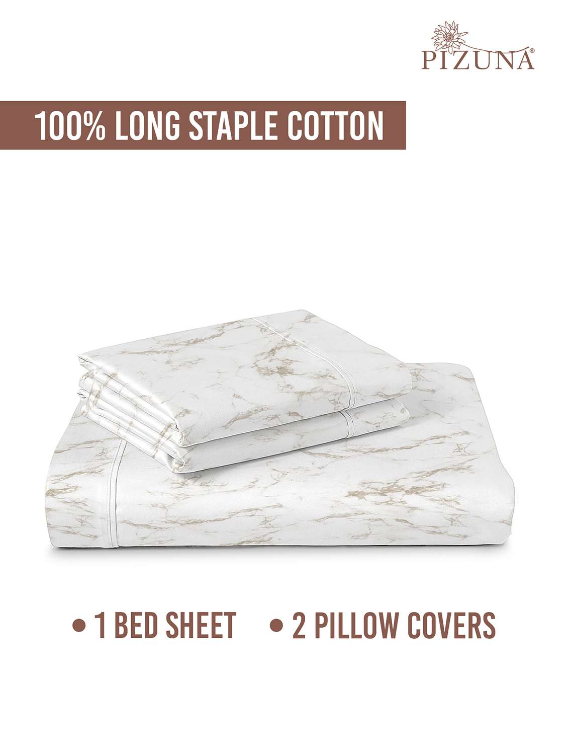 pizuna cotton 400 tc printed bedsheet superking with 2 pillow covers - 22335889 -  Standard Image - 5