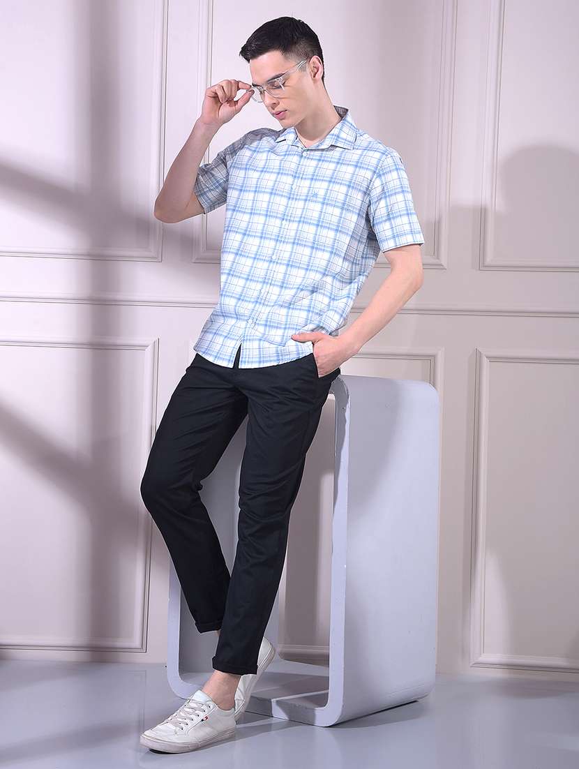 men solid mid rise chinos casual trouser - 22335899 -  Standard Image - 5