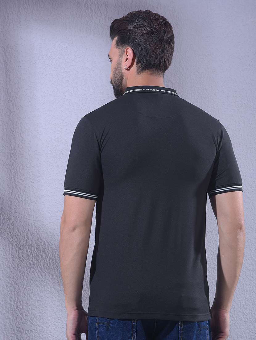 men solid short sleeve regular fit polo t-shirt - 22335971 -  Standard Image - 3