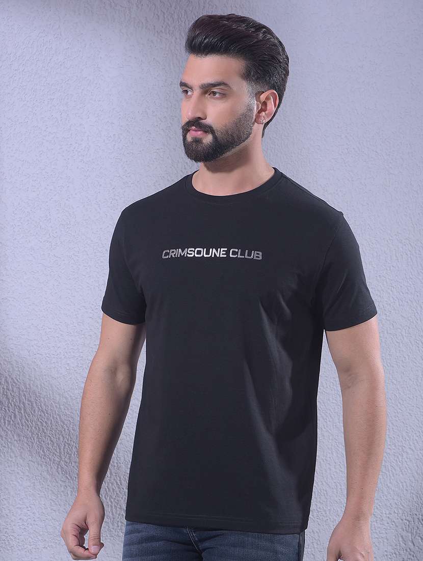 men typographic short sleeve slim fit t-shirt