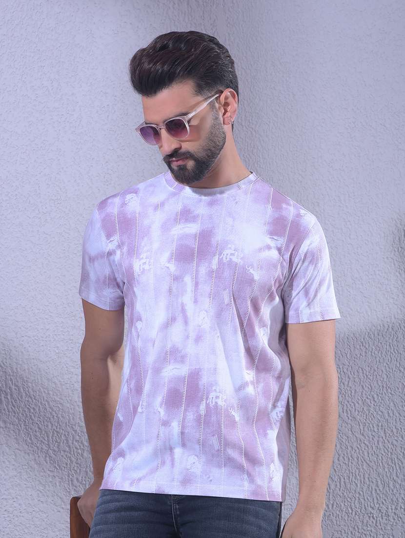 men printed short sleeve slim fit t-shirt