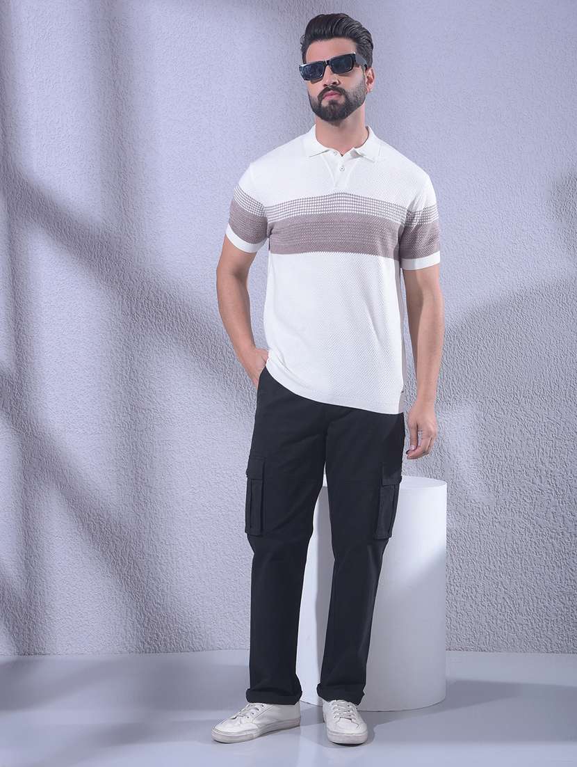 Men Striped Short Sleeve Regular Fit Polo T-shirt - 22336085 -  Standard Image - 5