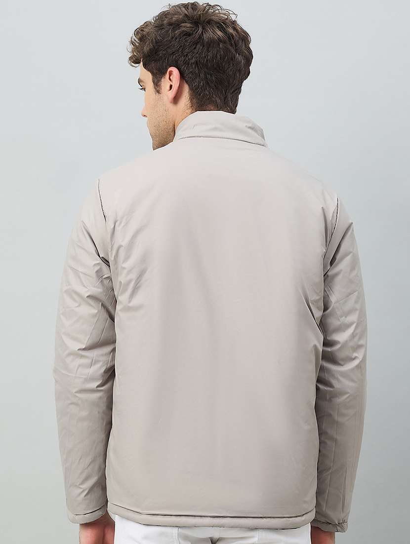 Men Solid Long Sleeve Reversible Bomber Jacket - 22336144 -  Standard Image - 3