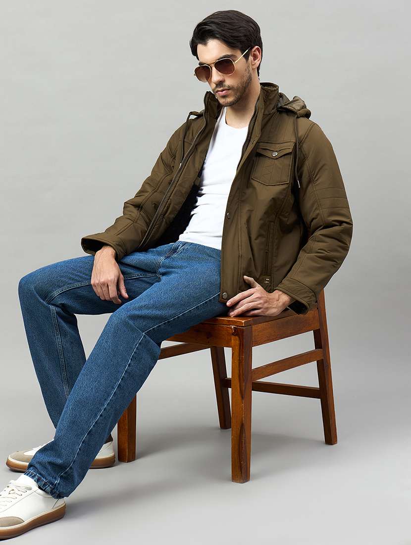 men solid long sleeve bomber jacket - 22336151 -  Standard Image - 3