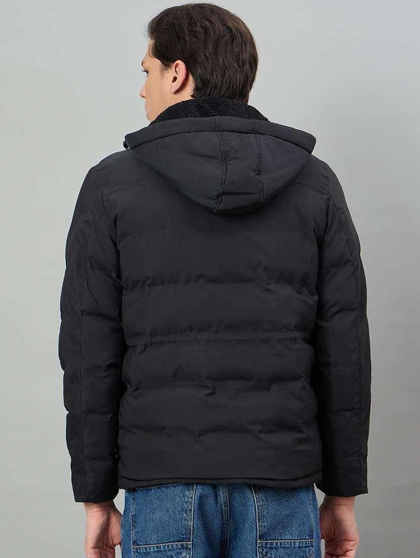 men solid long sleeve puffer jacket - 22336162 -  Standard Image - 3