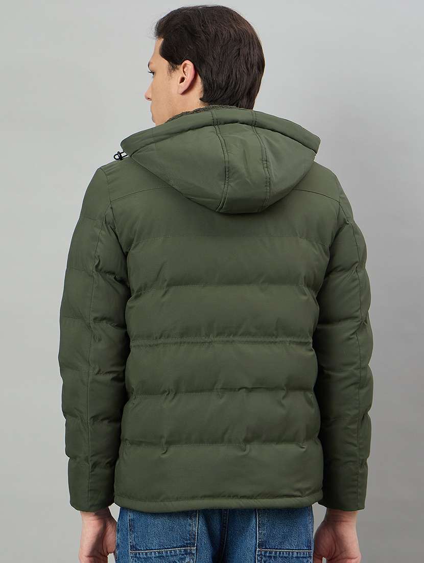 Men Solid Long Sleeve Puffer Jacket - 22336163 -  Standard Image - 3