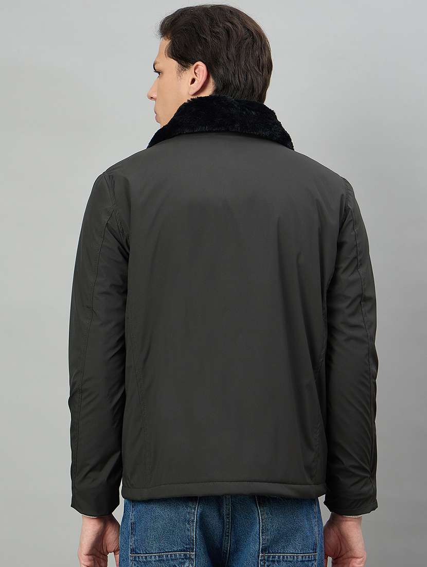 men solid long sleeve bomber jacket - 22336164 -  Standard Image - 3