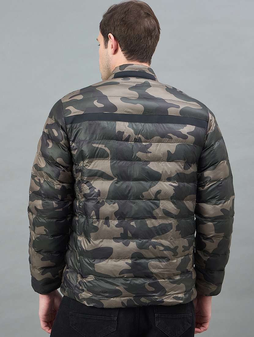 men camouflage long sleeve puffer jacket - 22336190 -  Standard Image - 3