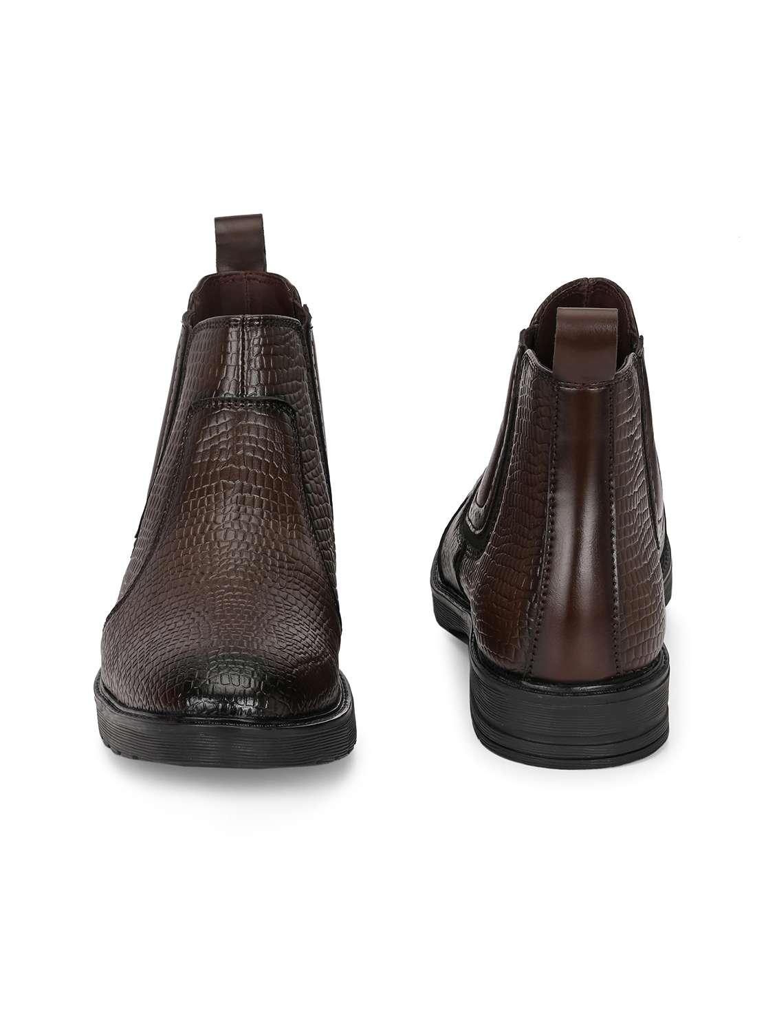 men brown slip on boot - 22336389 -  Standard Image - 3