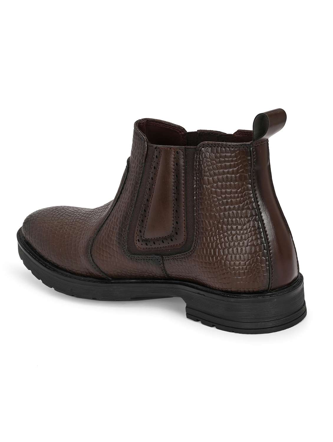 men brown slip on boot - 22336389 -  Standard Image - 5