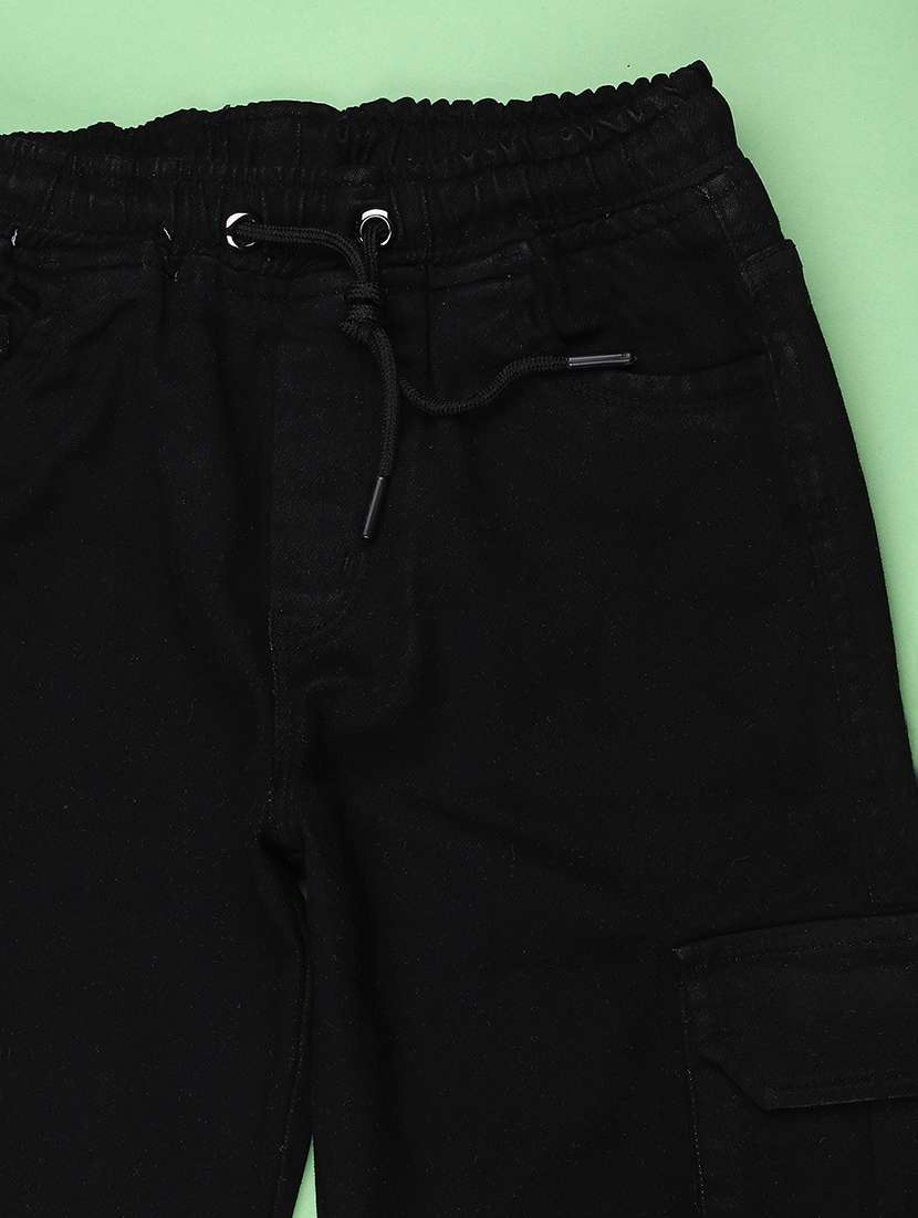 boys solid mid rise regular fit jogger - 22336522 -  Standard Image - 3