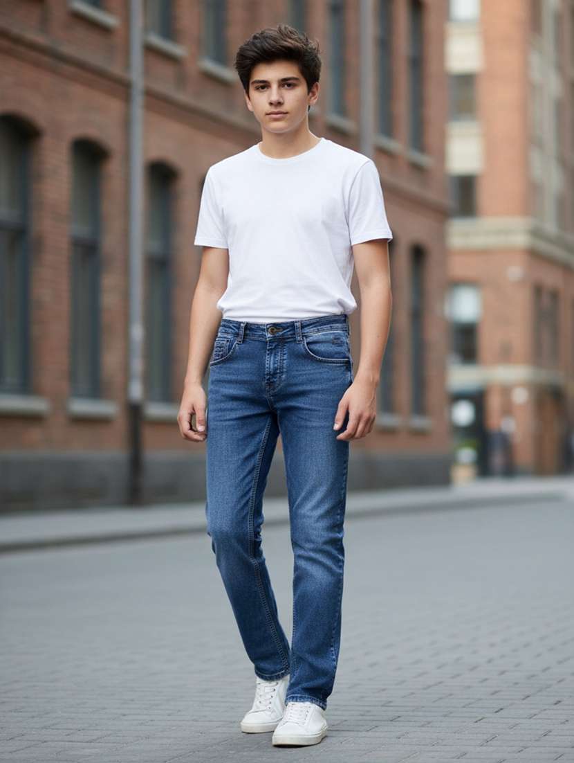 blue poly cotton jean