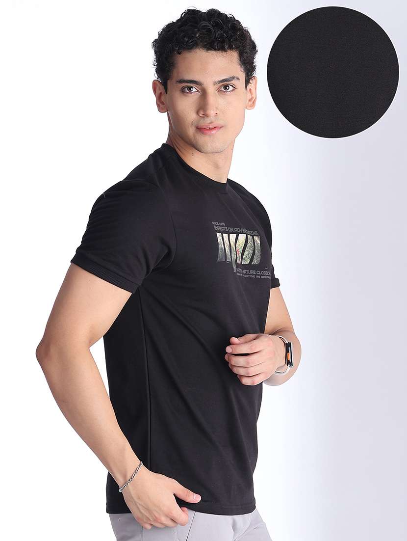 Men Printed Short Sleeves Regular Fit T-shirt - 22336598 -  Standard Image - 3